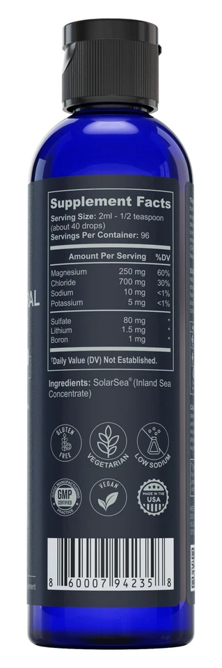 Complejo de minerales traza - 72+ minerales iónicos de Great Salt Lake/suministro para 3 meses Foto 4 de 4