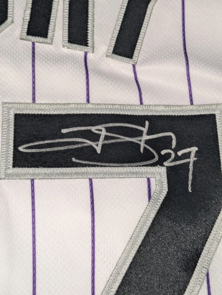 Colorado Rockies Autographed Trevor Story Authentic Jersey JSA Authenticated  - Image 2 of 4