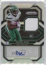 2020 Panini Prizm Rookie Patch 10/99 Denzel Mims #20 Patch Auto 05ks