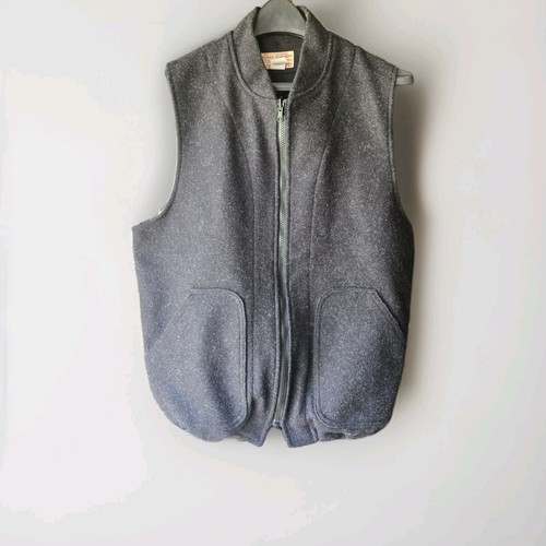 VTG Filson Style 121 Wool Liner/ Vest Men’s M Mediu Charcoal Full Zip EXCELLENT