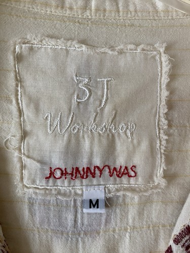 Johnny Was Hemd Gr. M creme Blumen bestickt Druckknopf 3J Workshop - Bild 11 von 12