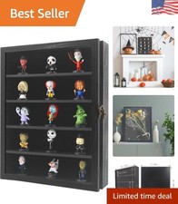 Elegant 11x14 Shadow Box Display Case with Adjustable Shelves Locking Door
