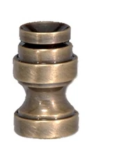 B&P Lamp® 7/8" Cup-Shaped, Solid Brass Finial Base W/Antique Finish