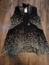 Niche Nilgun Derman Sleeveless Asymmetrical Cardigan Sweater