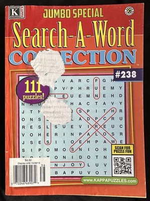 Jumbo Special Search A Word Collection 111 Puzzles # 238 October 2014 Brand New