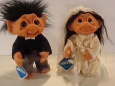 Bride and Groom WEDDING COUPLE Troll Dolls Thomas Dam Denmark 9 W/hangtags