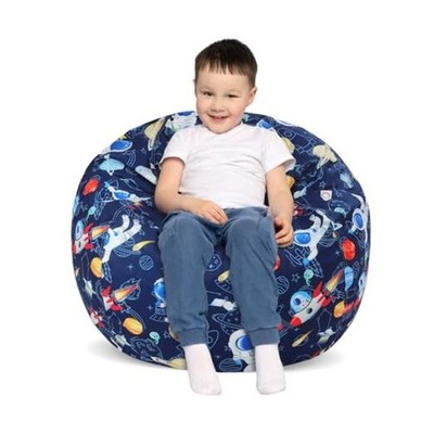 Bean Bag Chair for Kids Stuffed Animal Storage Beanbag Astronaut