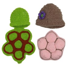 Children Photography Props Newborn Baby Crochet for Turtle Beanie Hat Costume Se