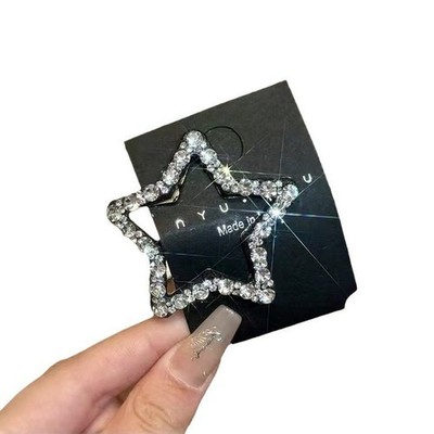Für Damen Strass Haarspange in Sternform für den ganzen Tag Haarkontrolle