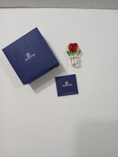 Swarovski Crystal Heart Flower Red