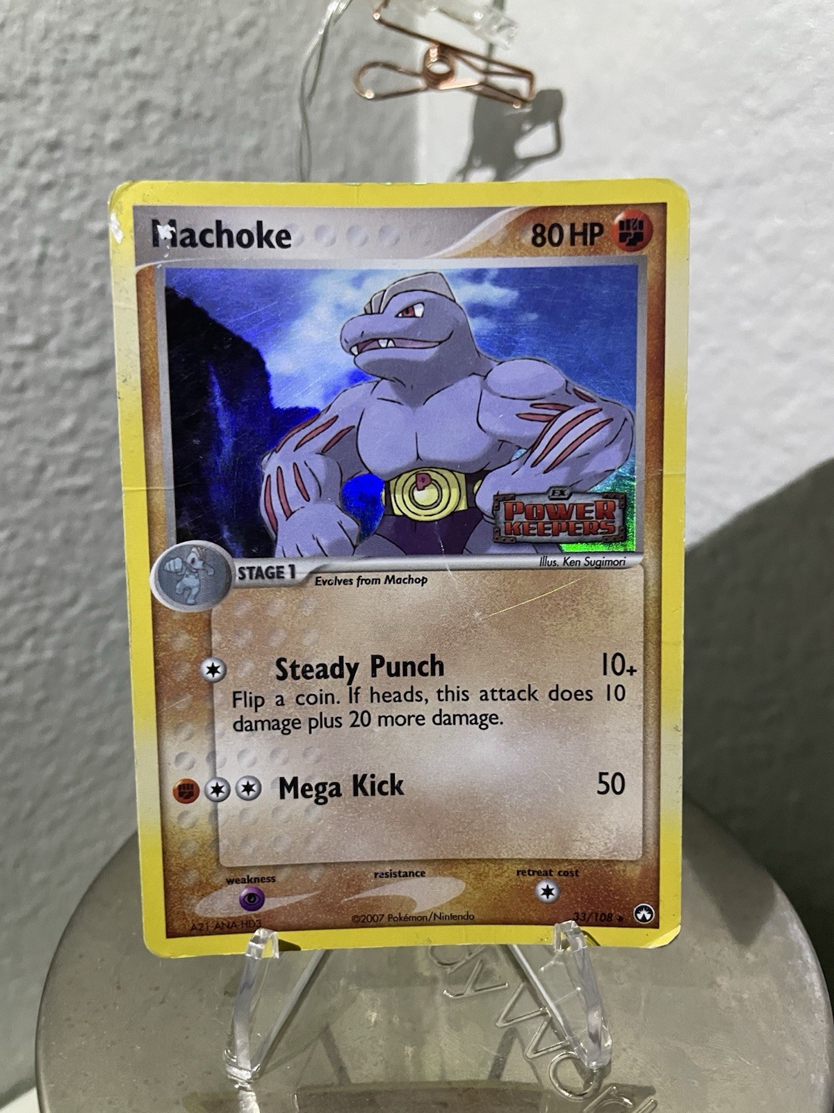 Machoke 33/108 Power Keepers Reverse Holo