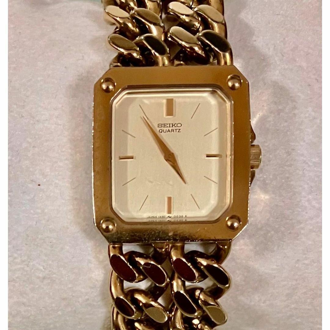 Ladies Rare Non-Working Watch Gold 1220-5020 SEIKO Vintage 22mm Bracelet - vintagewatches.pk