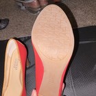 Franco Sarto Women’s Colorblock Pump Red/Beige Leather Buckle Slip-On 7.5 — photo 4