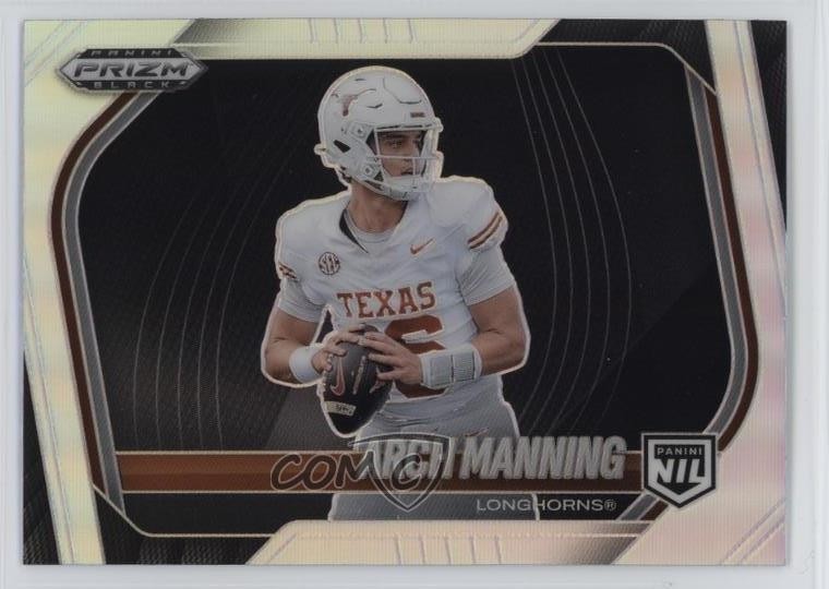 2025 Panini Prizm Black Prospects Extended Silver Prizm Arch Manning #197 v3r