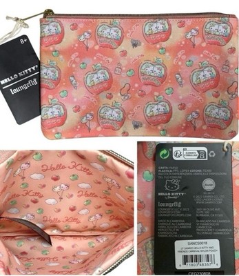 Loungefly Sanrio Hello Kitty and Friends Carnival Nylon Zipper Pouch NWT