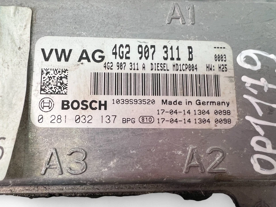 AUDI A6 4G2, C7, 4GC Motorsteuergerät ECU 4G2907311B 2017 31320910 - Immagine 2 di 4