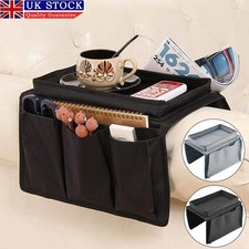 4Pockets Sofa Arm Tray Chair Rest Organiser Tray Armchair Caddy Storage Holder .