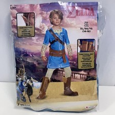 Legend of Zelda Breath of the Wild Deluxe Link Kids Costume 14-16 Halloween NEW