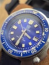 Steeldive SD1970 Blue Capt Willard Diver - Seiko NH35 - Bracelet & Tropic Strap