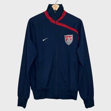 Vtg USMNT US Soccer USA 2008 Navy Blue Pre Match Training Track Jacket Large L