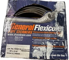 NEW General Wire Flexicore 5/16 x 50-foot Drain Cable w/ EL Down Head, 50HEA-1