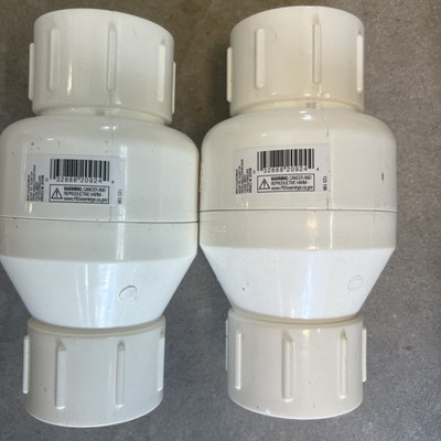 2x Everbilt In Line Check Valves PVC 2'' 101-108EB