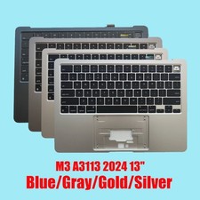 New Keyboard Palmrest Top Case Cover For Apple MacBook Air 13" M3 A3113 2024 US