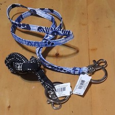NWT Vera Bradley Lot of 2 Blue White Floral Fabric Neck Lanyard Wristlet New