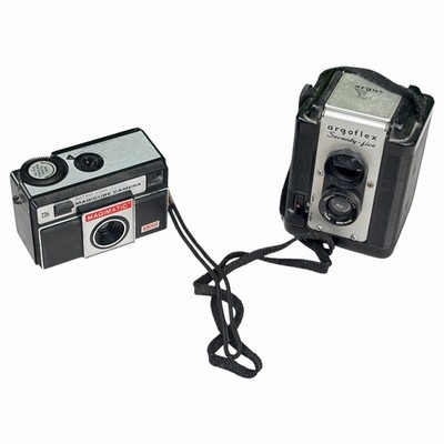 Vintage Camera Lot - Argus 75 Seventy-Five 620 Film + Magimatic For Parts Only