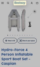 Plastimo 4-Person Inflatable Dinghy with Floor Boards and Inflater