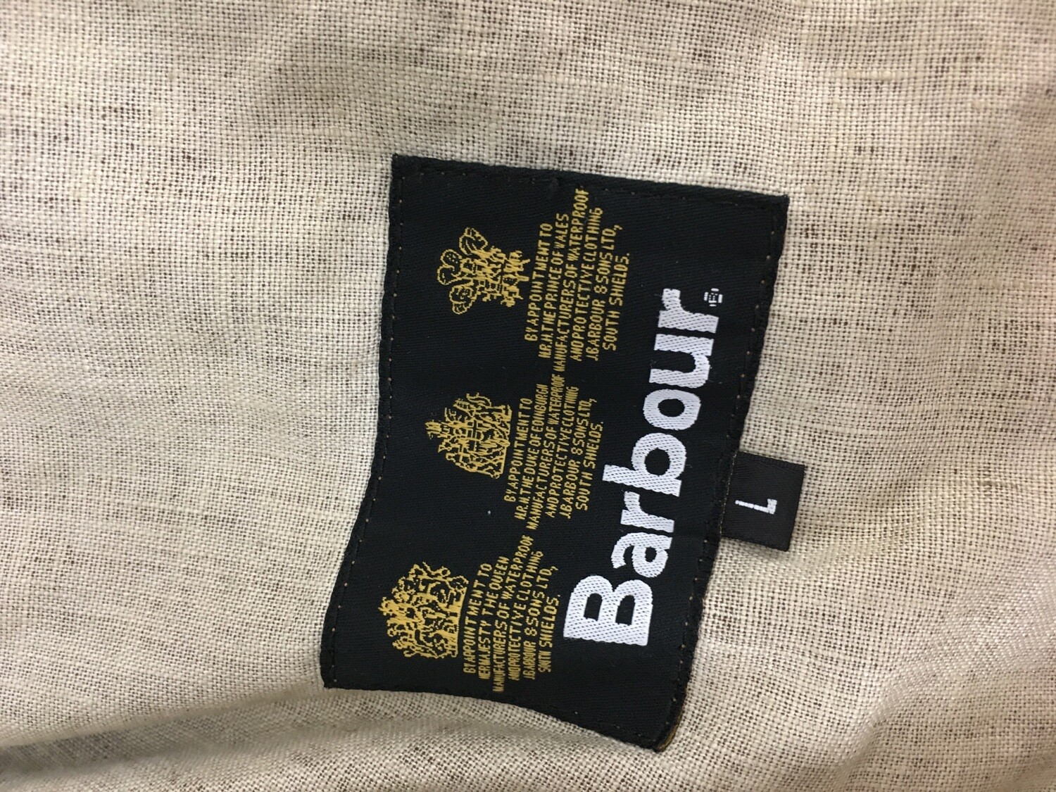 BARBOUR Beacon Brand South Shields Duralinen Dry Fly Waxed Jacket