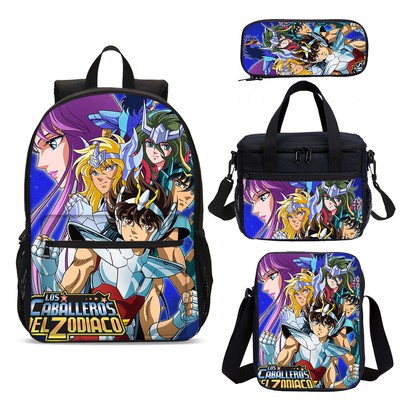 Saint Seiya Anime Escuela Mochila Bolso de Almuerzo Aislado pluma caso  Bandolera Lote | eBay