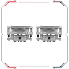 Front Brake Calipers w/Bracket Dual Piston For 2013-2018 Ford Flex