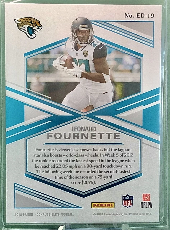 Leonard Fournette 2018 Panini Donruss “Elite Deck” - Image 4 of 4