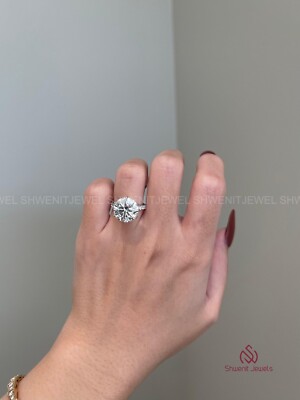 2Ct Round Cut Lab Diamond Engagement Ring 10K White Gold VS1/E IGI Luxury Gift