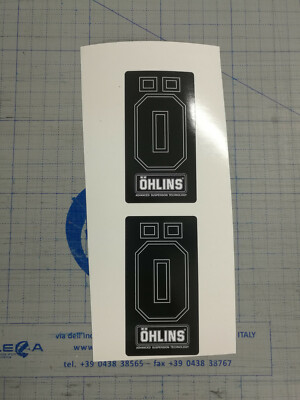 2 stickers OHLIN TTX TTS SUSPENSION MONO FOOT FORKS Aprilia Ducati black 