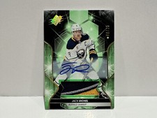 2019-20 Upper Deck SPX Hockey JACK EICHEL #39 Patch Autograph /25 Jersey Number!