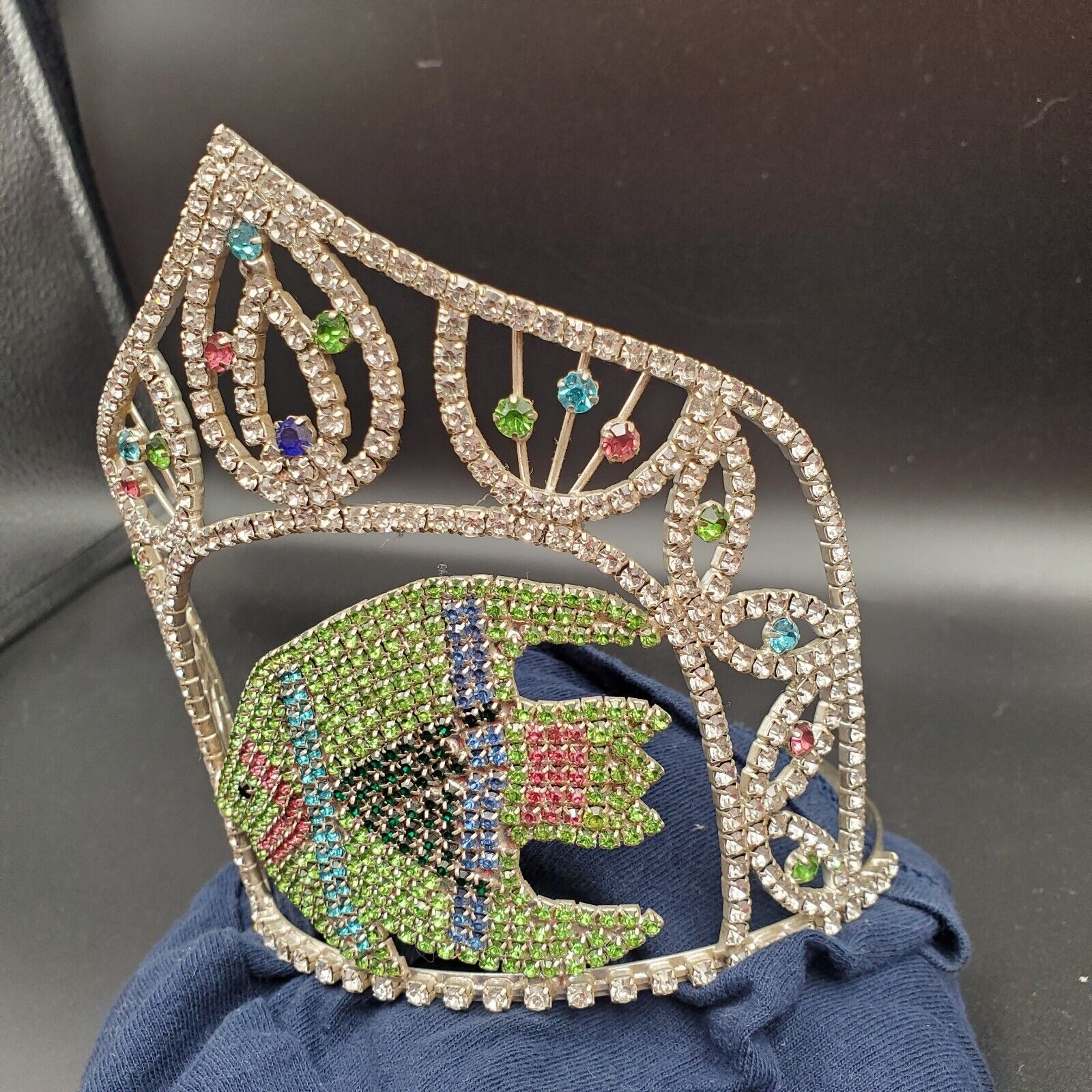 5” Rhinestone Large Crystal Crown Tiara Princess … - image 3