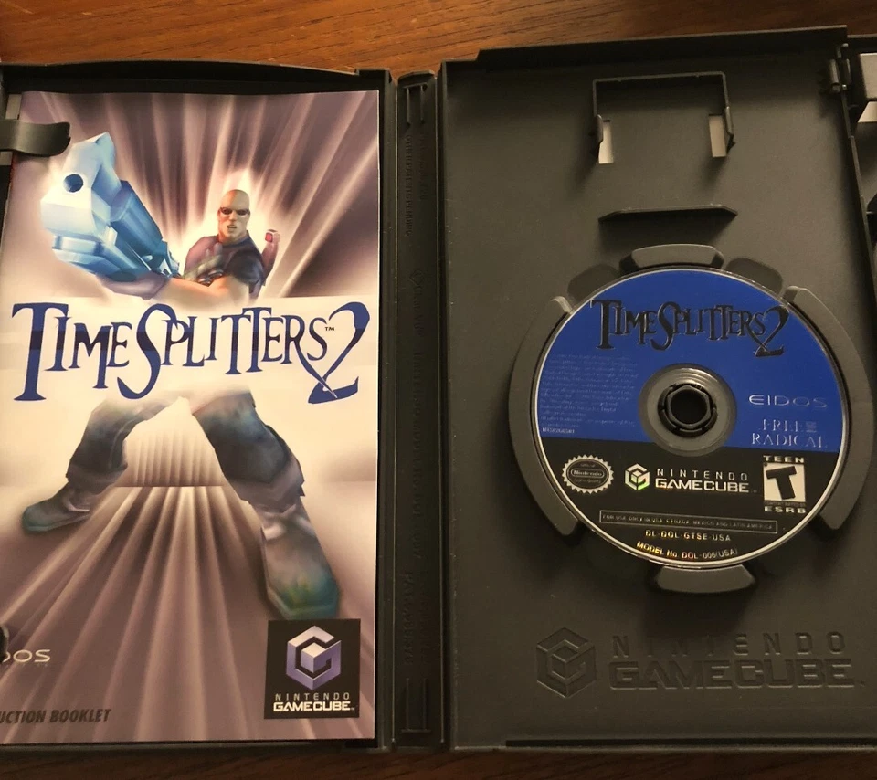 TimeSplitters 2 (Nintendo GameCube, 2002) CIB  | Complete | Game, Case & Manual - Image 2 of 2