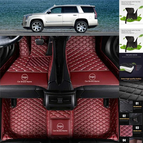 For Cadillac Escalade Car Floor Mats Luxury Custom Cargo Liners Mats Waterproof - Picture 13 of 33
