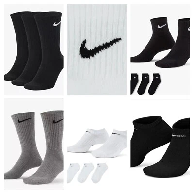 Nike Everyday Lightweight Socks 3-Pack – Crew & Ankle – Men’s & Women’s Sport