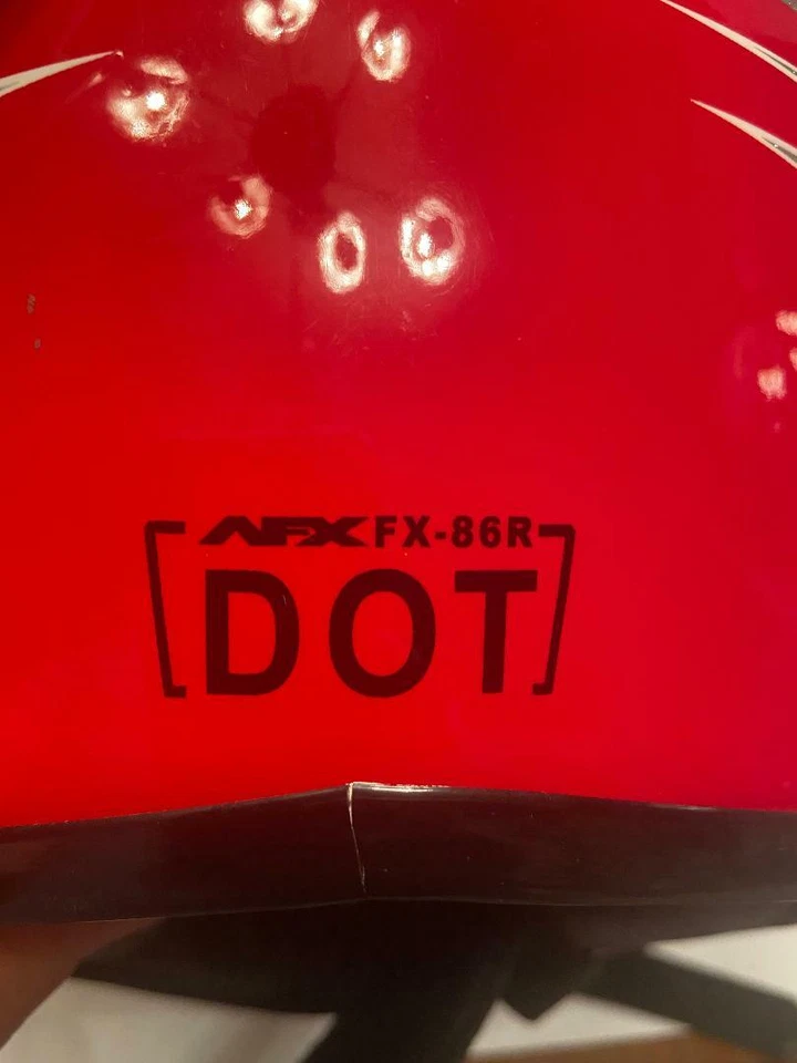  AFX FX86R Red Motorcross Helmet size S - Image 4 of 4