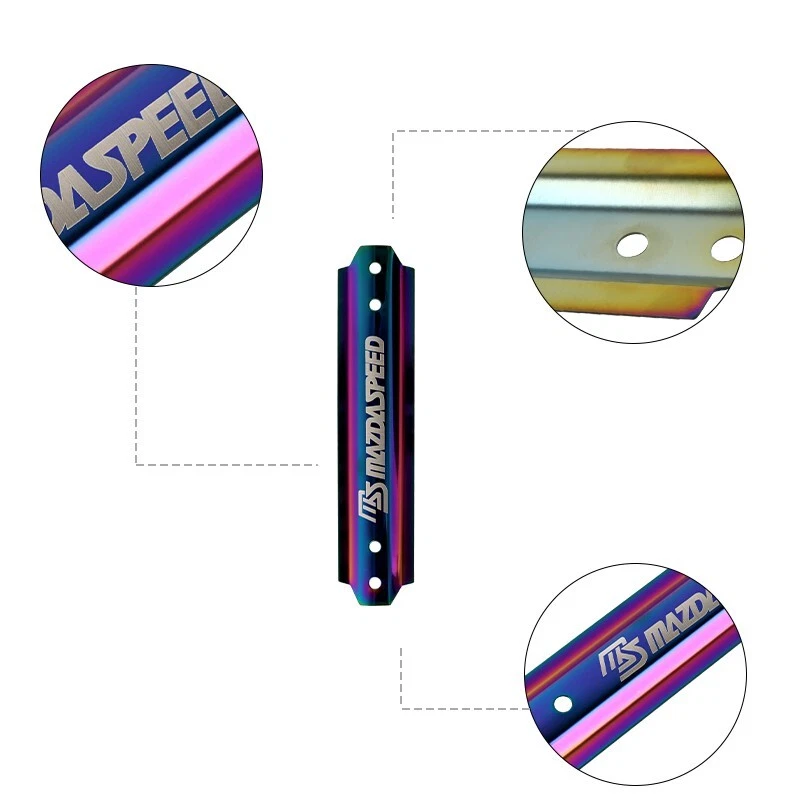 UNIVERSAL MAZDASPEED Neo Chrom ALUMINUM BATTERY TIE DOWN MOUNT BRACKET BRACE BAR - Image 2 of 4