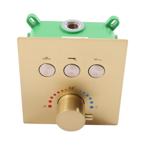 Wall-mounted Thermostatic Shower Diverter Valve G1/2'' Suitable Thread 3 Way