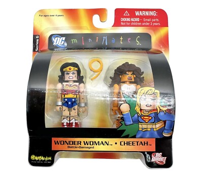 DC Minimates Series 6 Wonder Woman & Cheetah Figures Art Asylum 2007 New