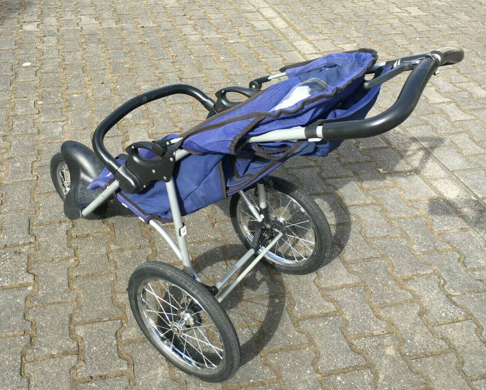 Hauck Kinderwagen Jogger Sportwagen Blau faltbar gut erhalten - Bild 3 von 4