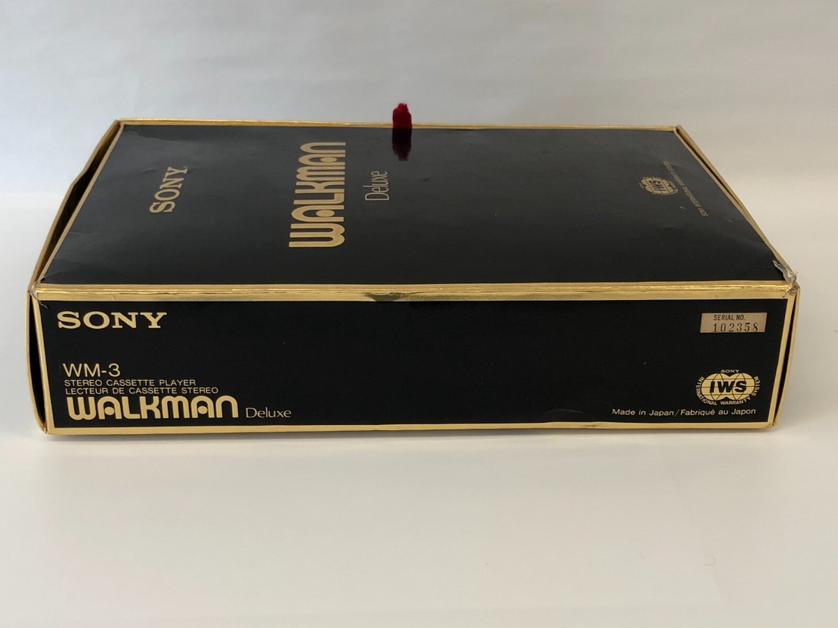 Sony Walkmen WM-3 Vintage Portable Cassette Player With Box Black