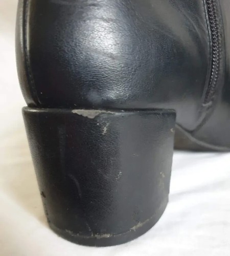 M&S Botines de Cuero Negro Cremallera Tacones Bloque Reino Unido Talla 5 Marks And Spencer - Imagen 10 de 16