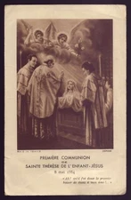 ST THERESE LISIEUX FIRST HOLY COMMUNION Old 1934 HOLY CARD