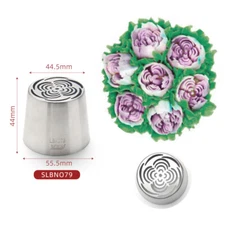 Free Shipping  Stainless Steel L Passion flower Pattern Icing Tip Pastry  Nozzle
